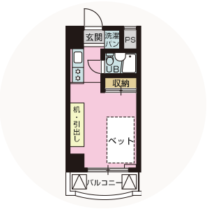 日本大学三島中央町学生寮・間取図