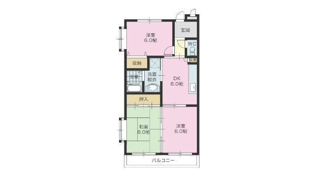 賃貸物件（住居用）キャロットハウス神田町　3DK　55.00m²
