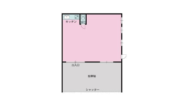 賃貸物件（事業用）沼津市平町・ケーオービル　ワンフロア間取図